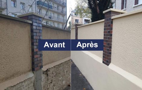Rénovation mur de clôture à Chartres 28000